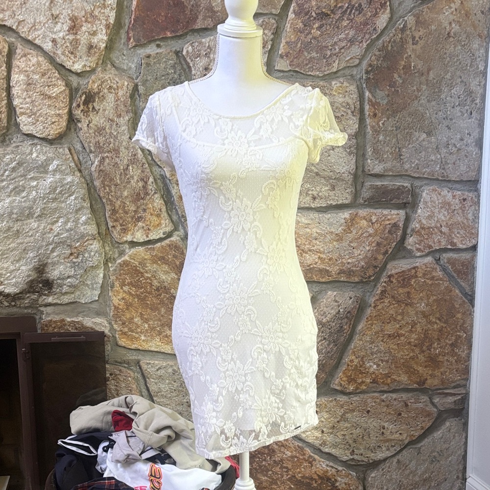 Vintage Hollister White Lace Dress